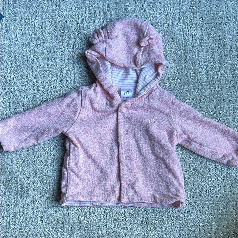 GAP Light Pink Kids Hoodie with Ears